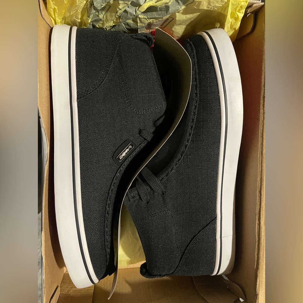 LUGZ | Wallabee | Black w Red bottoms | 10.5